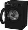 Beko BMN3WT3841B 8kg 1400 Spin Washing Machine in Black_angled open