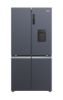 Haier HCR5919EHMB 90cm Freestanding American Fridge Freezer in Brushed Black_front