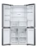 Haier HCR5919EHMB 90cm Freestanding American Fridge Freezer in Brushed Black_open