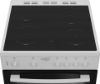 Zenith ZE605W 60cm Twin Cavity Electric Cooker with Ceramic Hob in White_hob