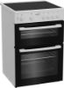 Zenith ZE605W 60cm Twin Cavity Electric Cooker with Ceramic Hob in White_front