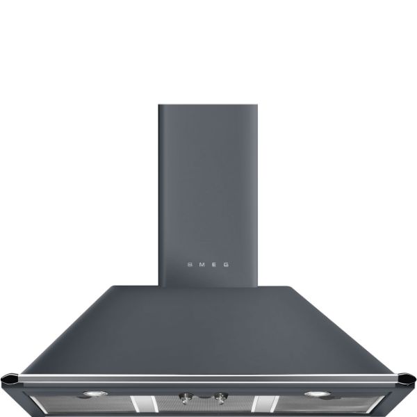 Smeg KT100GRE 100cm Victoria Chimney Hood in Slate Grey 