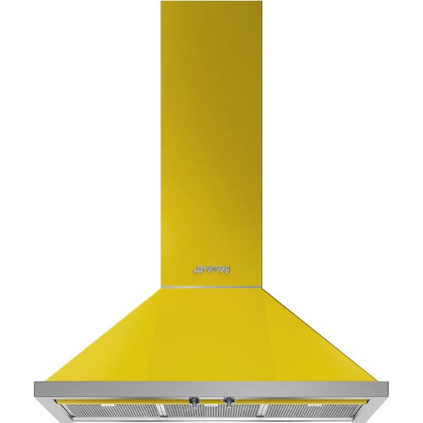 Smeg KPF9YW 90cm Portofino Chimney Hood in Yellow