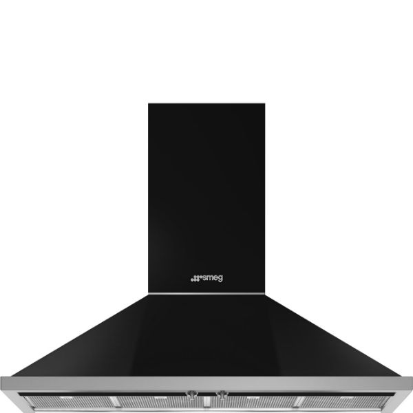 Smeg KPF12BL 120cm Portofino Chimney Hood in Black 