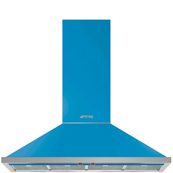 Smeg KPF12T 120cm Portofino Chimney Hood in Turquoise 