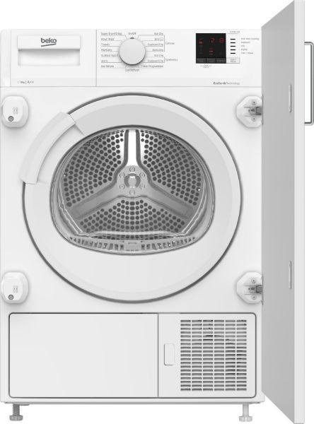 Beko DTIKP81131W 8kg Integrated Heat Pump Tumble Dryer with Sensor Drying Programmes_main