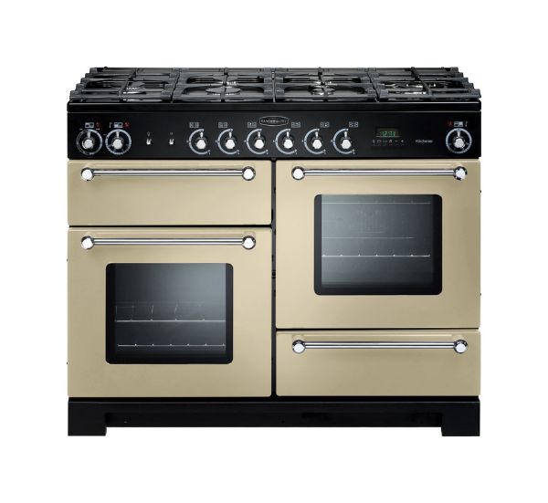 Rangemaster 116700 Kitchener 110 Gas Range Cooker in Cream with Chrome Trim - KCH110NGFCR/C