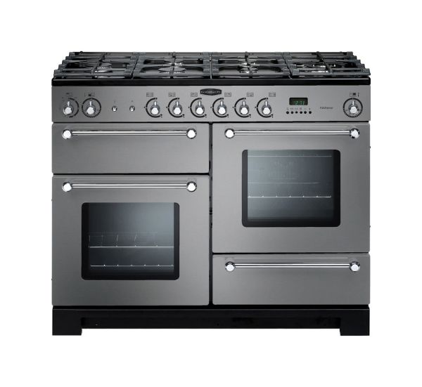 Rangemaster 116710 Kitchener 110 Gas Range Cooker in Stainless Steel with Chrome Trim - KCH110NGFSS/C