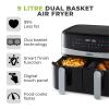 Tower T17088 Vortx 9L Dual Basket Air Fryer_features