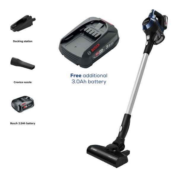 Bosch BBS611GB Cordless Vacuum Cleaner - 30 Minute Run Time - Black PLUS Battery_main