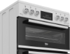 Beko EDG6231W 60cm Twin Cavity Gas Cooker with Enamel Hob - White_controls