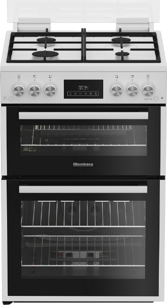 Blomberg GGRN655W 60cm Double Oven Gas Cooker with Gas Hob - White_main