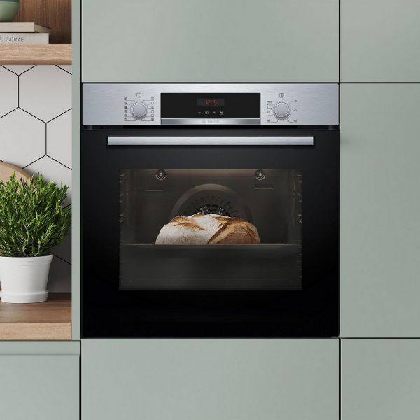 Bosch HQA574BS3B 59.4cm Built In Electric Single Oven - Stainless Steel_main