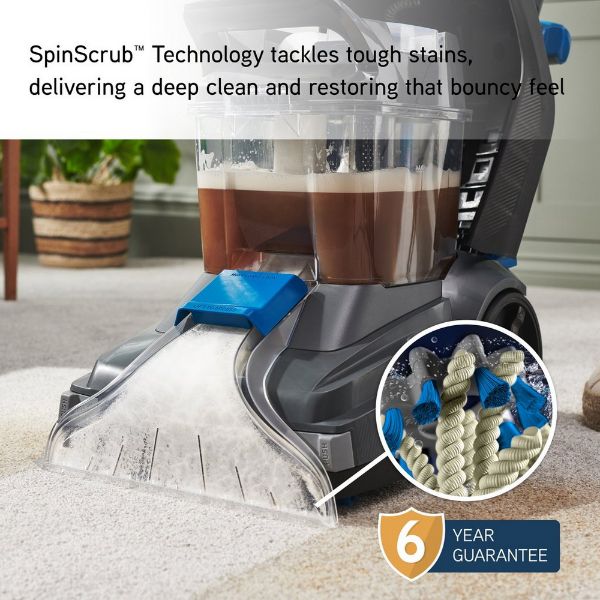 Vax CDCW-SSXS SpinScrub Power Carpet Washer - Grey & Tiger Blue_spinscrub technology