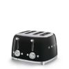 Smeg TSF03BLUK 4 Slice Retro 50s Style Toaster in Black_side view