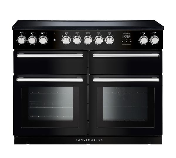 Rangemaster 118240 Nexus SE 110 Induction Range Cooker in Black with Chrome Trim - NEXSE110EIBL/C