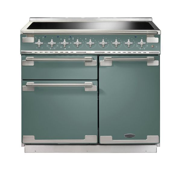 Rangemaster 127050 Elise 100 Induction Range Cooker in Mineral Green with Brushed Nickel Trim - ELS100EIMG/