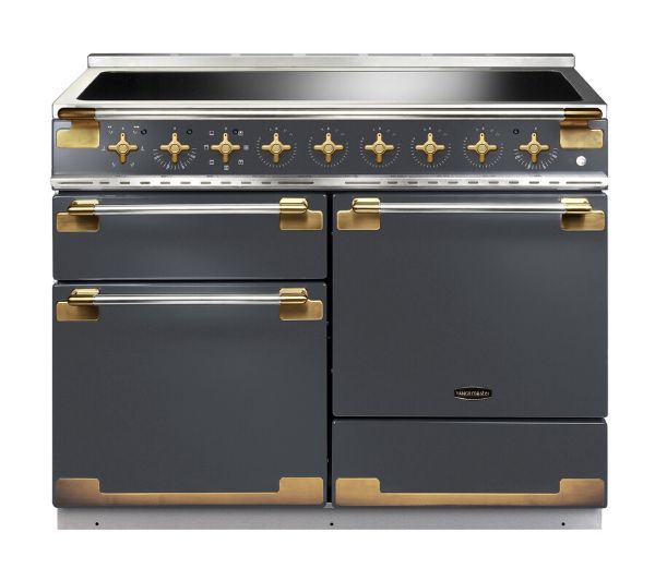 Rangemaster 134300 Elise Luxe 110 Induction Range Cooker in Slate with Antique Brass Trim - ELS110EISL/AB