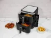 Haden 211200 11.0L Double Stack Air Fryer With Window - Black_food in drawers