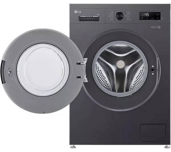 LG F4X1009NMK 9kg 1400 Spin Washing Machine - Slate Grey_interior