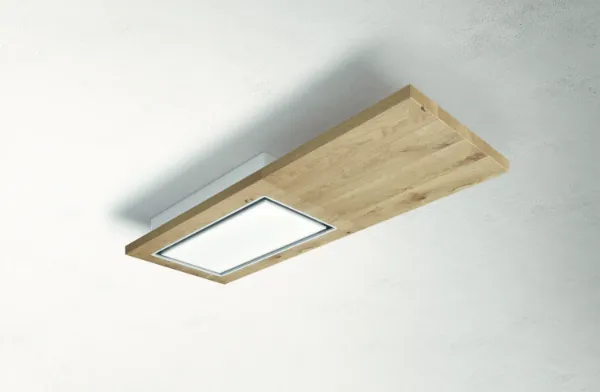 Elica LULL-AT-NAT-RC Lullaby 90cm Cooker Hood in Natural Wood - Recirculating_natural oak finish