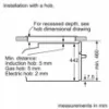 Siemens CS658GRS1B Built In Compact Oven with Steam Function - Display Model_installation with hob diagram