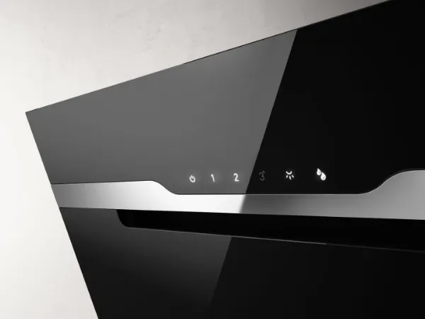 Elica MAJ-ND-BLK-90 Majestic 90cm Angled Cooker Hood in Black - No Drip_controls