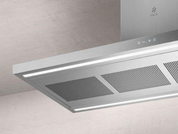 Elica THIN-ISLAND Thin Island 120cm Slimline Cooker Hood in Stainless Steel_light