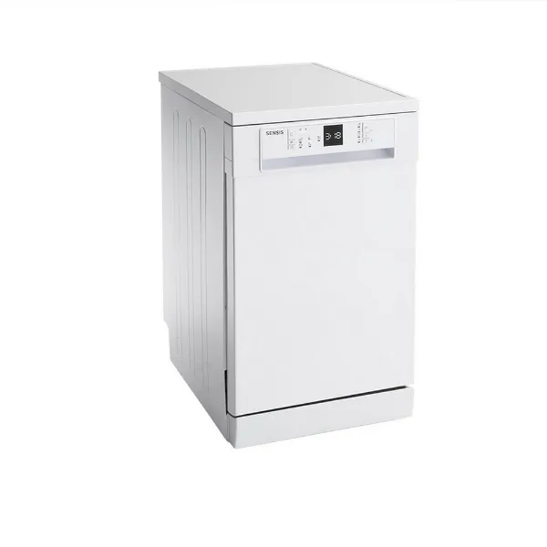 Sensis DWF0110SLEW Slimline Dishwasher - White - 10 Place Settings_angled