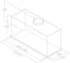 Elica LANE-80-BLK 80cm Chimney Cooker Hood in Black_dimensions