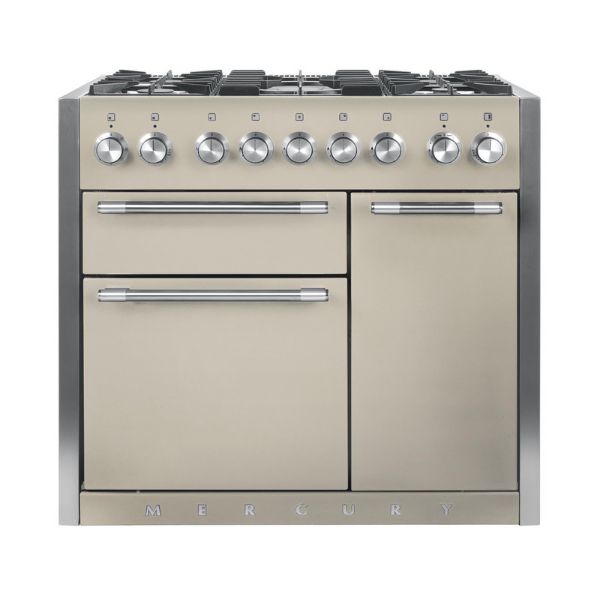 Mercury MCY1000DFOY 93180 1000 Dual Fuel Range Cooker in Oyster with Chrome Trim_main