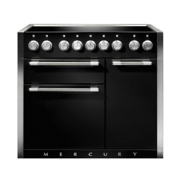 Mercury MCY1000EIAB 97260 1000 Induction Range Cooker in  Ash Black (Satin) with Chrome Trim