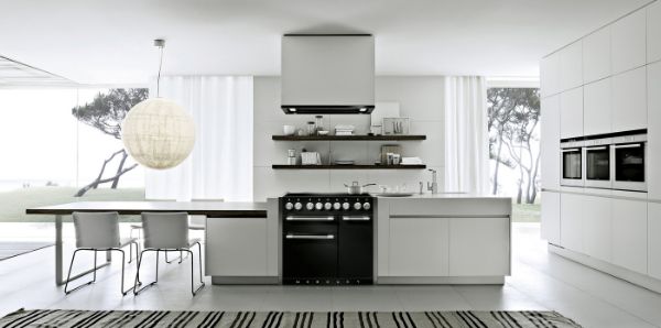 Mercury MCY1000EIAB 97260 1000 Induction Range Cooker in  Ash Black (Satin) with Chrome Trim_kitchen view