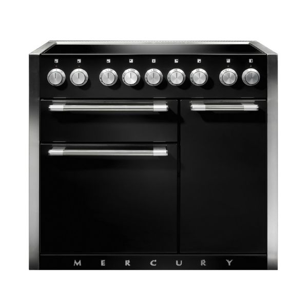 Mercury MCY1000EILQ 97250 1000 Induction Range Cooker in  Liquorice (Gloss) with Chrome Trim_main