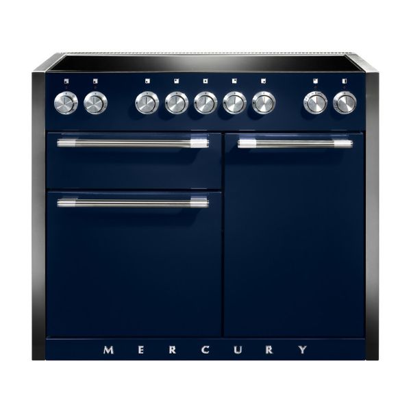 Mercury MCY1082EIIN 115230 1082 Induction Range Cooker in  Indigo with Chrome Trim