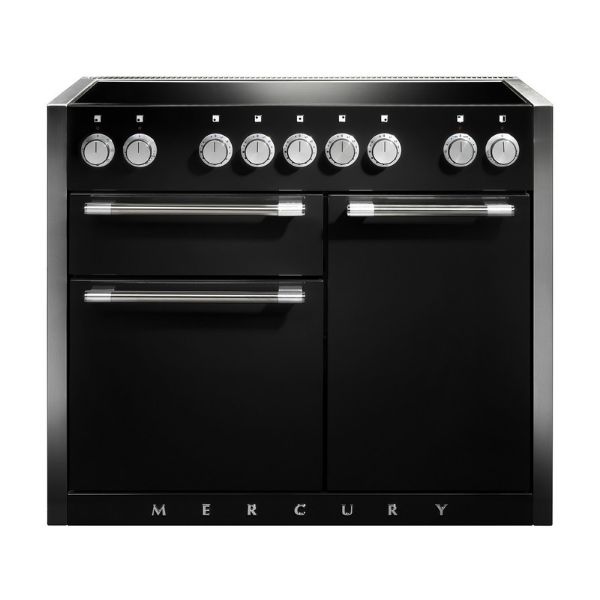 Mercury MCY1082EILQ 97780 1082 Induction Range Cooker in  Liquorice (Gloss) with Chrome Trim