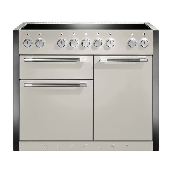 Mercury MCY1082EIOY 97830 1082 Induction Range Cooker in  Oyster with Chrome Trim