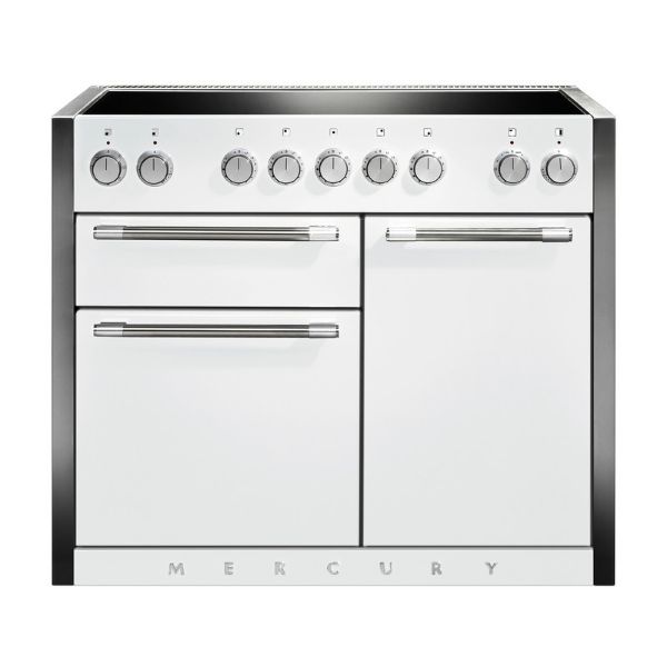 Mercury MCY1082EISD 97820 1082 Induction Range Cooker in  Snowdrop with Chrome Trim