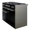 Mercury MCY1200DFAB 92950 1200 Dual Fuel Range Cooker in Ash Black (Satin) with Chrome Trim_side