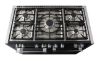 Mercury MCY1200DFAB 92950 1200 Dual Fuel Range Cooker in Ash Black (Satin) with Chrome Trim_hob