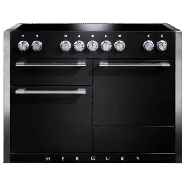 Mercury MCY1200EIAB 96670 1200 Induction Range Cooker in  Ash Black (Satin) with Chrome Trim_main