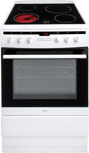 Amica 608CE2TAW 60cm Freestanding Electric Cooker with Ceramic Hob_main