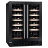 CDA CFWC624BL 60cm Freestanding Undercounter Double Door Wine Cooler