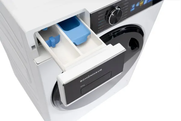 Schonhaus WMSF011014AW 10kg 1400 Spin Washing Machine - White_detergent drawer