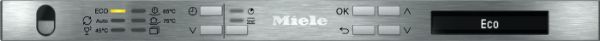 Miele G5790 SCVi SL 45cm Slimline Integrated Dishwasher in Stainless steel/CleanSteel_control panel