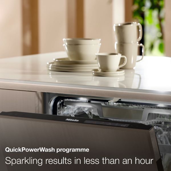 Miele G7210 Sci Full Size Semi Integrated Dishwasher in Stainless Steel/CleanSteel_quick powerwash