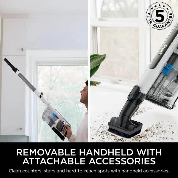 Shark IZ380UKT PowerPro Pet Cordless Stick Vacuum Cleaner - 60 Minutes Run Time - Java Metallic_removable handheld with attachable accessories