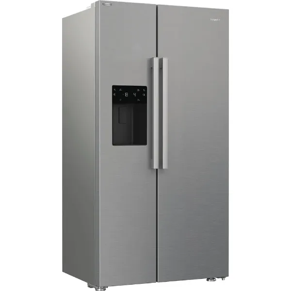 Hotpoint HPG2 6573W XP4UK Dual No Frost American Fridge Freezer With Water And Ice Dispenser - Silver_angled