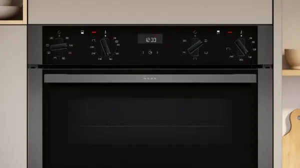 Neff U1ACE2AG3B 59.4cm Built In Electric Double Oven - Graphite Grey_controls
