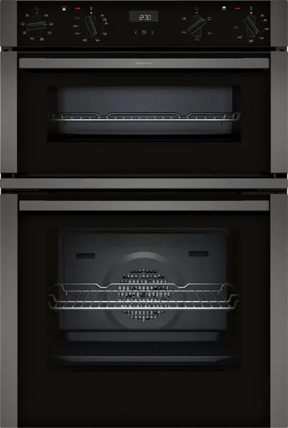 Neff U1ACE2AG3B 59.4cm Built In Electric Double Oven - Graphite Grey_front